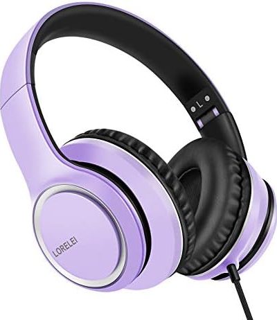 LORELEI X8 Over-Ear Wired Headphones with Microphone with 1.45m-Tangle-Free Nylon Line&3.5mm