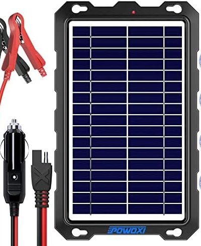 Upgraded 7.5W-Solar-Battery-Trickle-Charger-Maintainer-12V Portable Waterproof Solar Panel Trickle